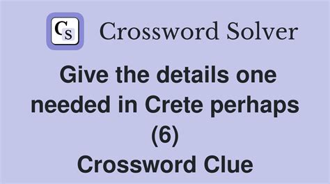 give details crossword clue|Give details 